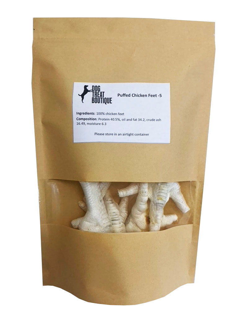 Puffed chicken outlet feet for dogs