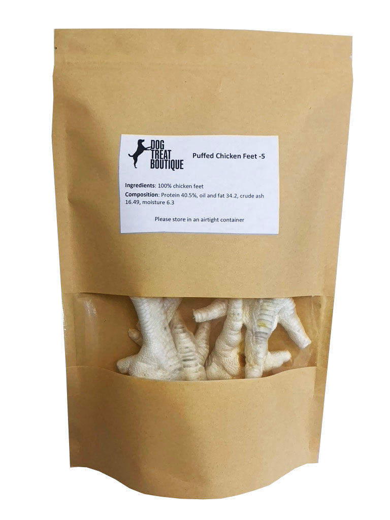 Picture of puffed chicken feet in packet